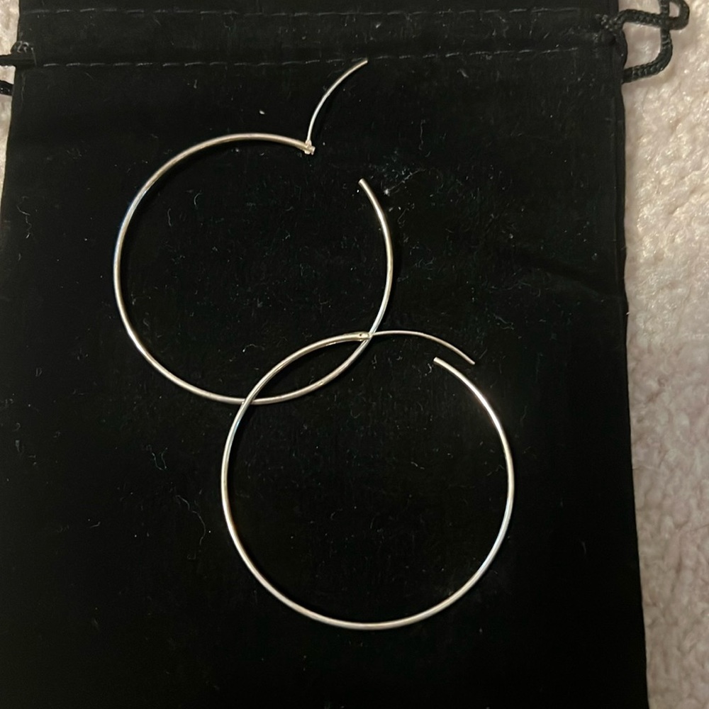 Silver hoop earrings